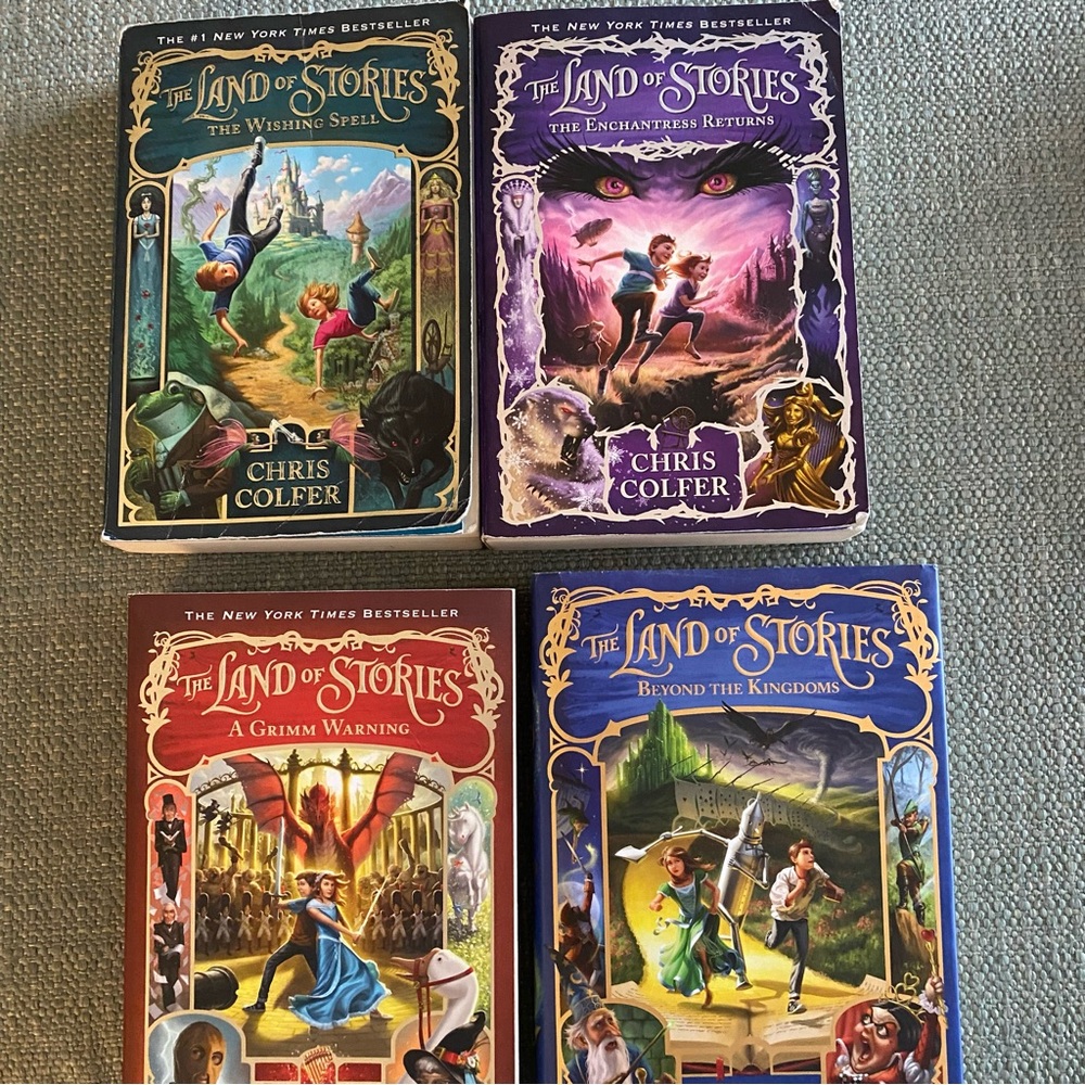 EUC The Land of Stories books 1-4 in 6-book series children’s books